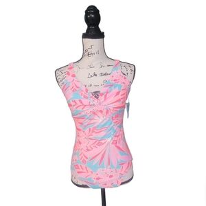 Betty's Beach Bungalow One Piece Coastal Swimsuit Size 10 Brand New‎